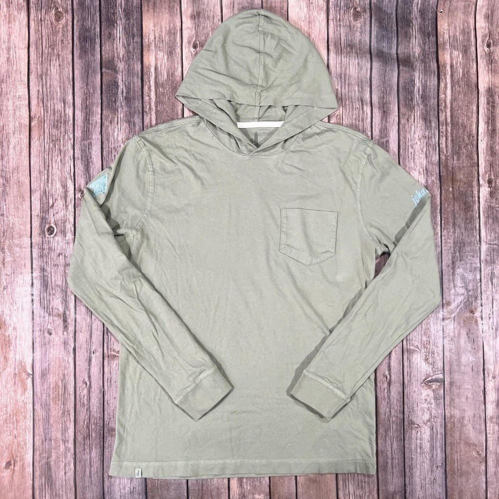 Johnnie O Lightweight Pullover Hoodie Sweatshirt Small Mens Green Golf Pocket